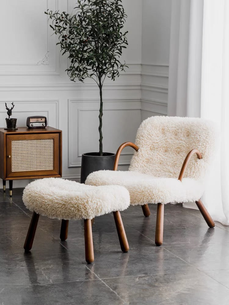 Arctander Clam Armchair Sheepskin, Long Hair| DC Concept