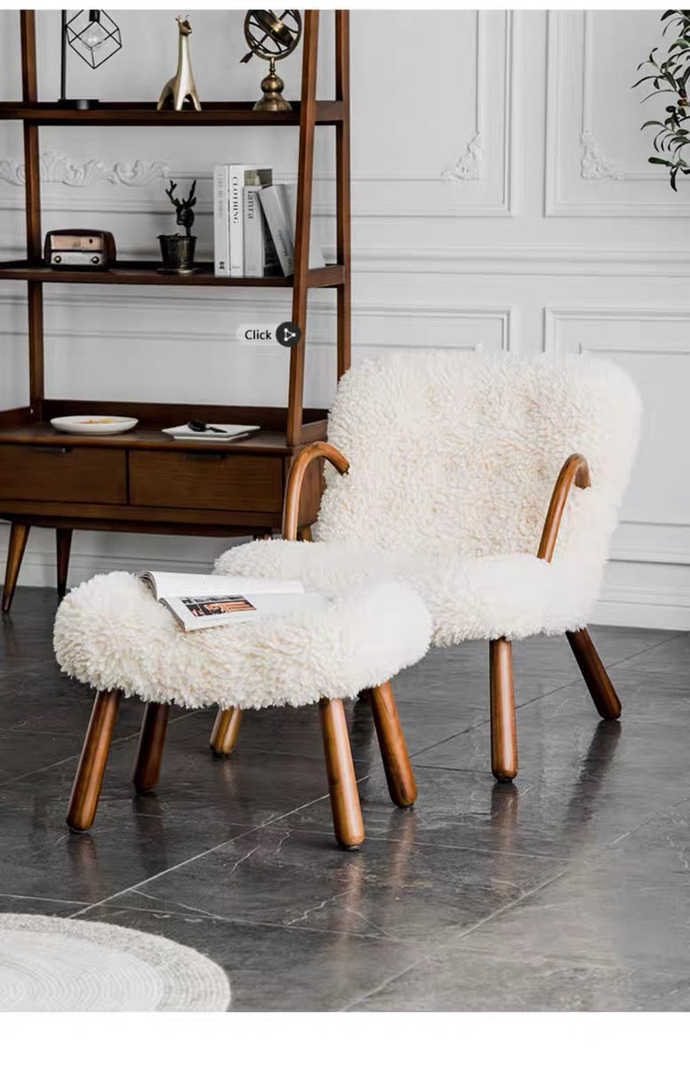 Arctander Clam Armchair Sheepskin, Long Hair| DC Concept