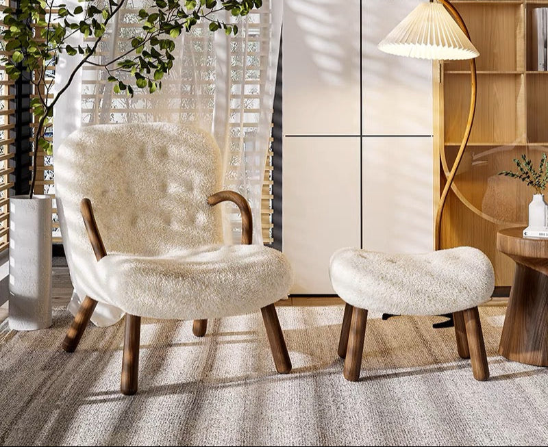 Arctander Clam Armchair Sheepskin, Long Hair| DC Concept