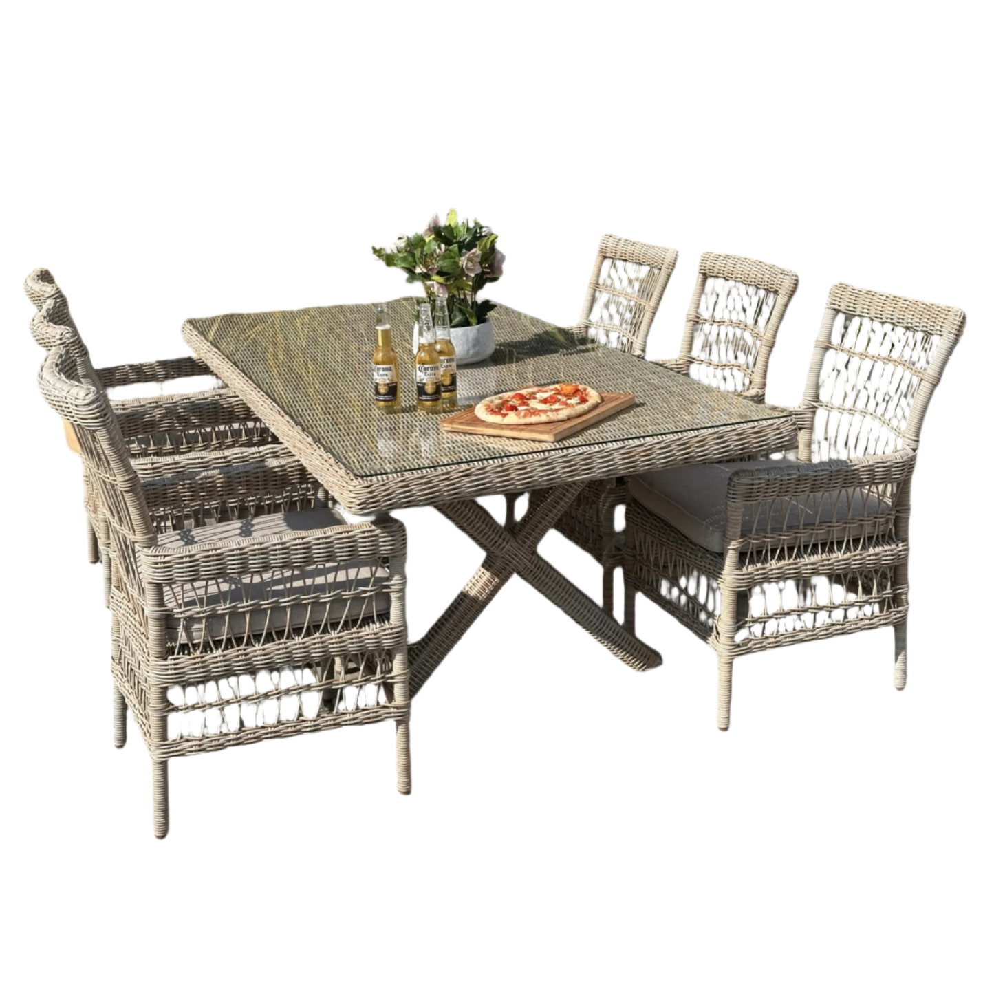 Provence Collection Outdoor 6 Seater Dining Set