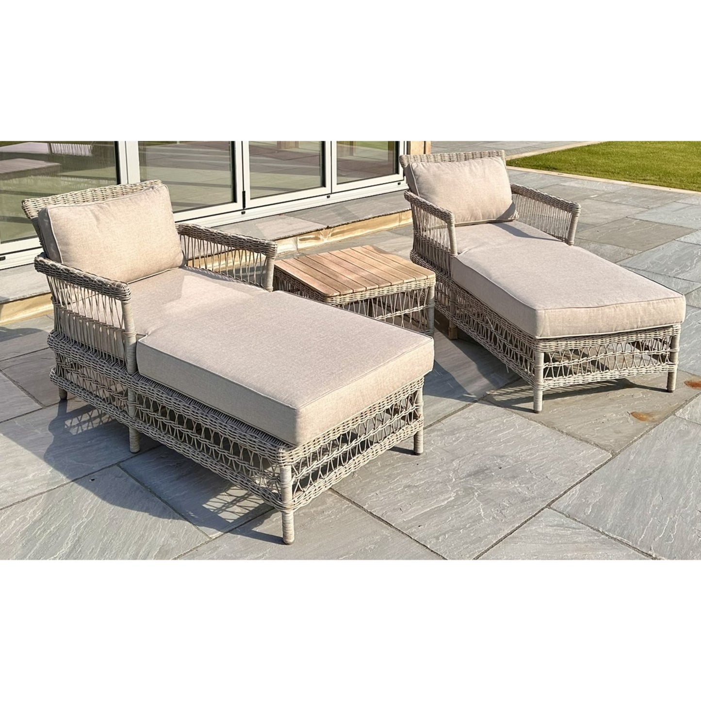 Provence Collection Outdoor Sun Lounger Set of 2