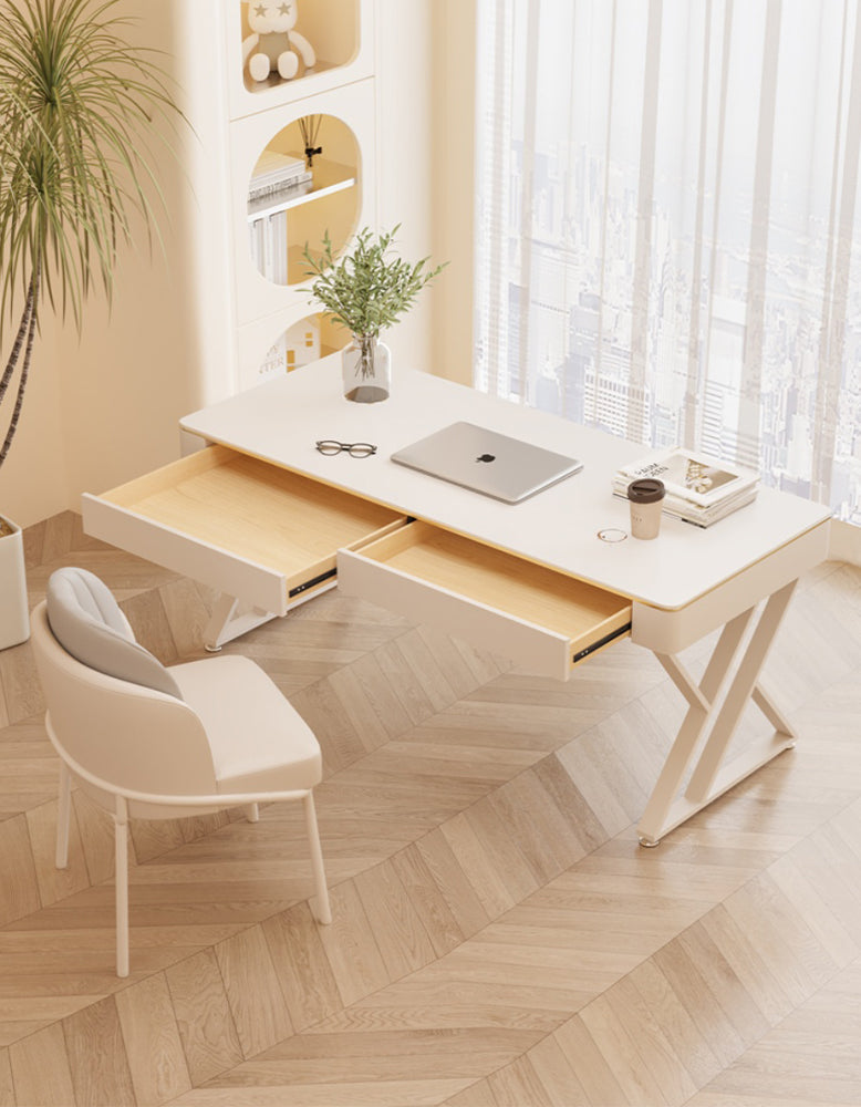 Loe Office Desk, White| DC Concept