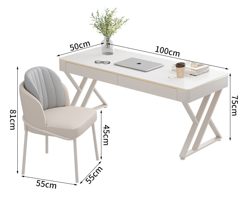 Loe Office Desk, White| DC Concept