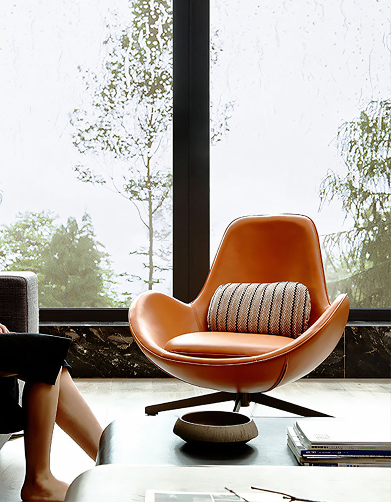 Snail Brown Chair, PU Leather