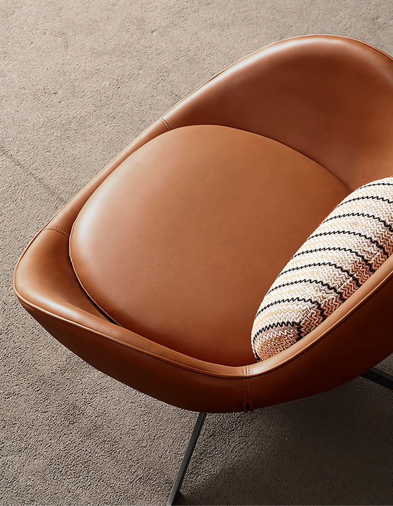 Snail Brown Chair, PU Leather