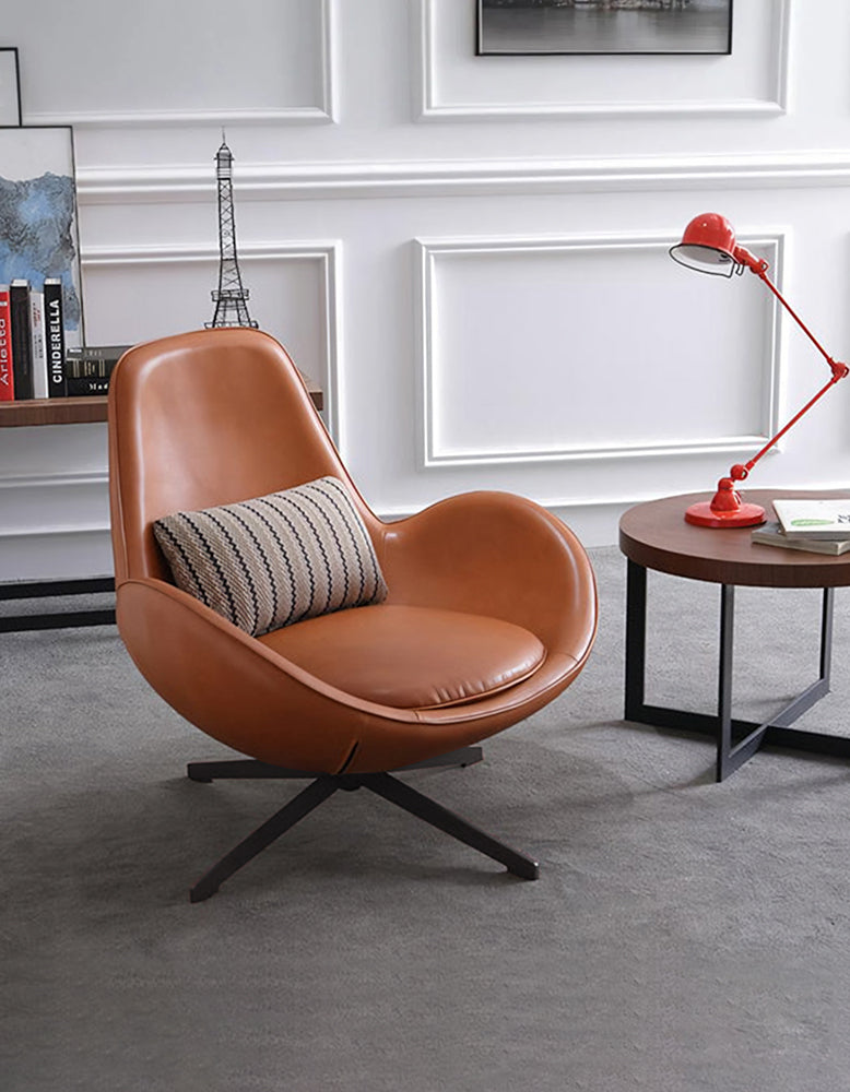 Snail Brown Chair, PU Leather