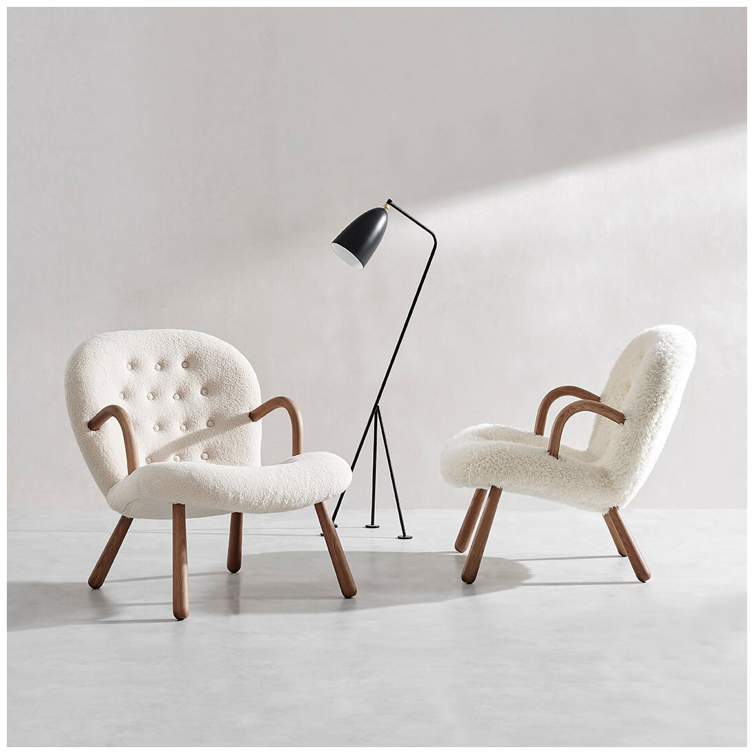 Arctander Clam Armchair Sheepskin, Long Hair| DC Concept