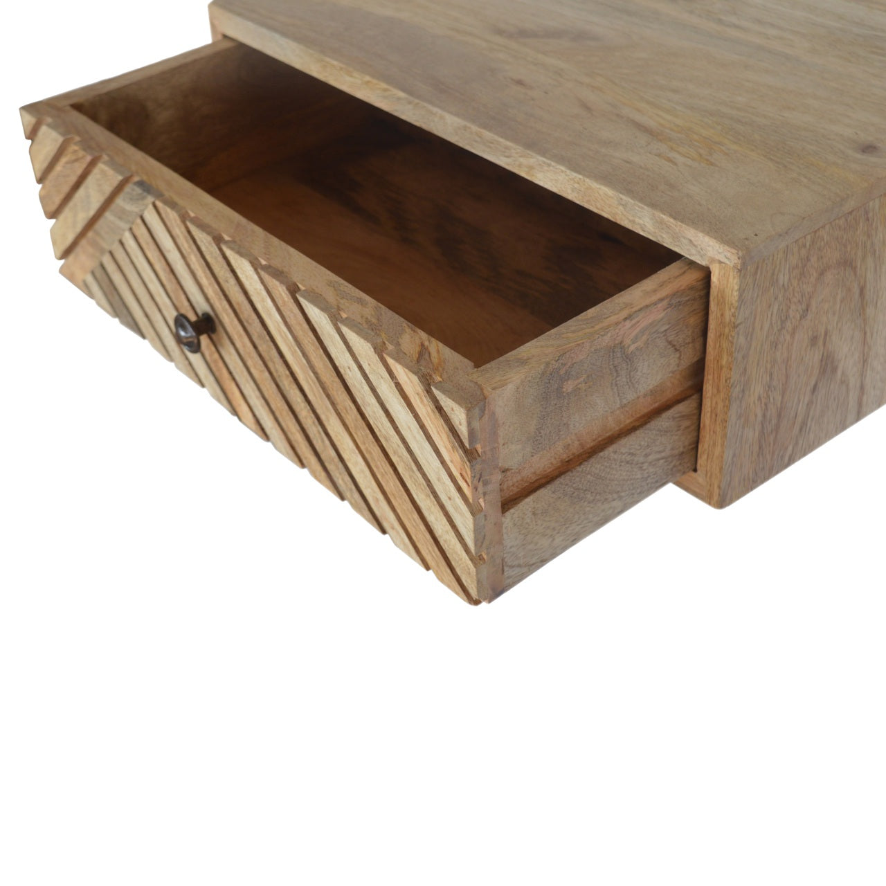 Floating Line Carved Bedside Table