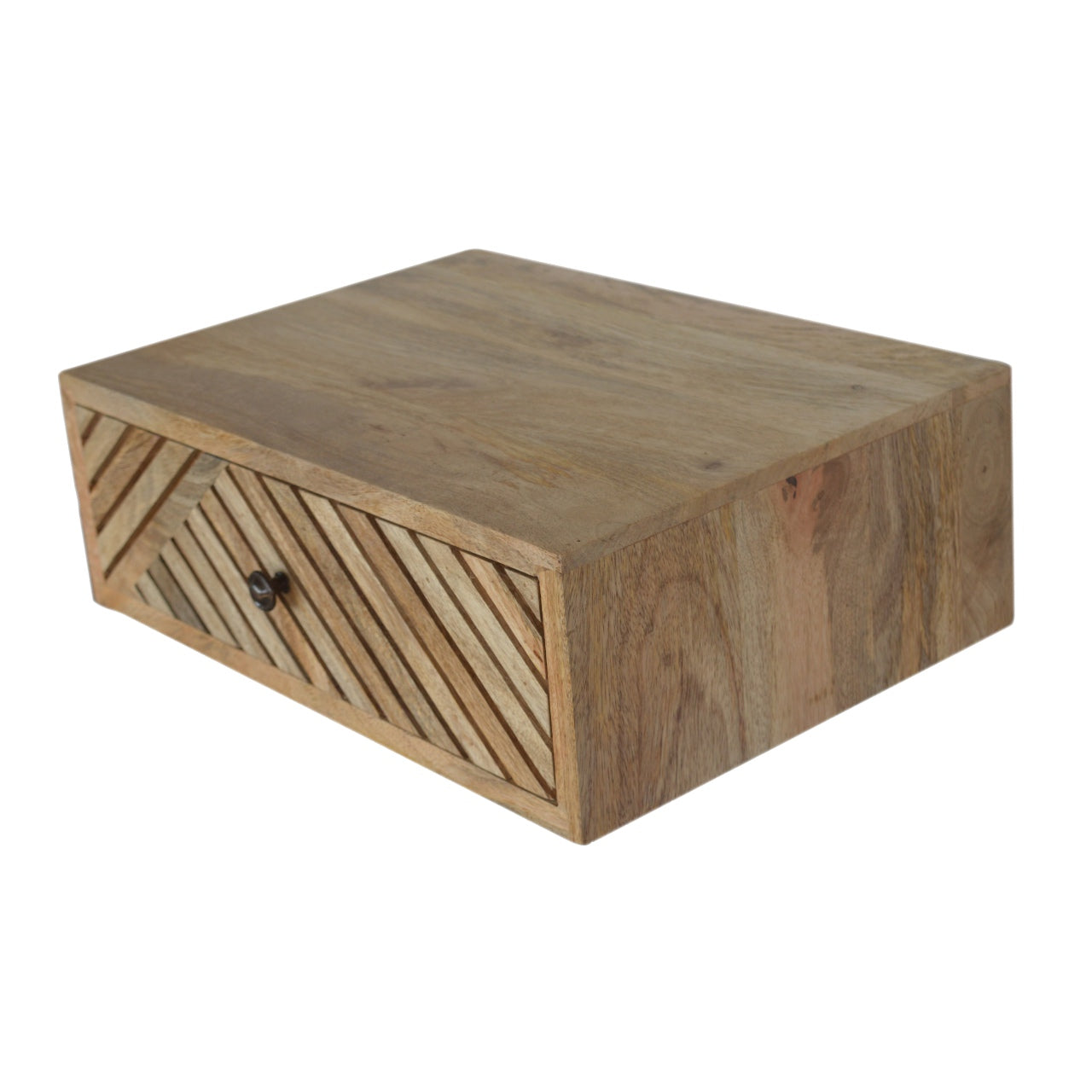 Floating Line Carved Bedside Table