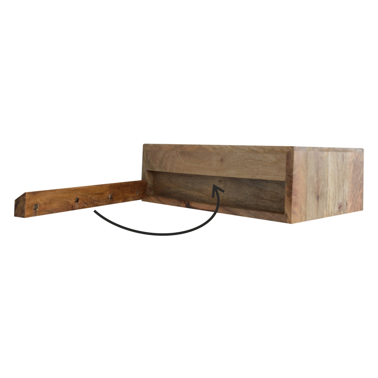 Floating Line Carved Bedside Table