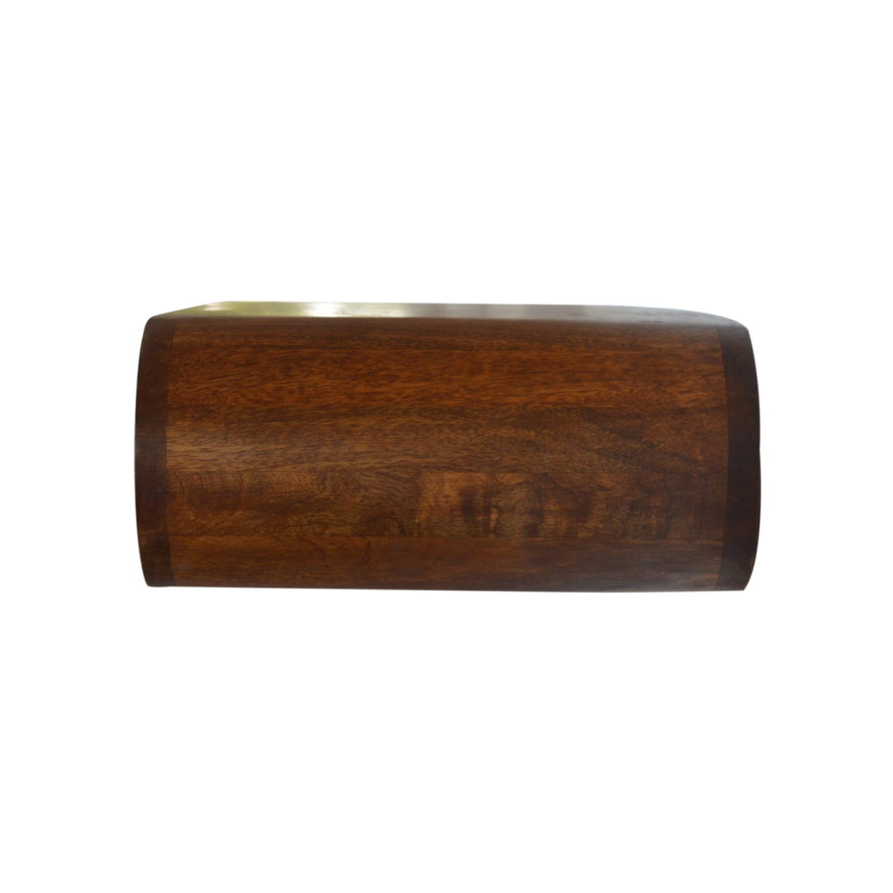 Wall Mounted Rounded Bedside Table in Chestnut Finish