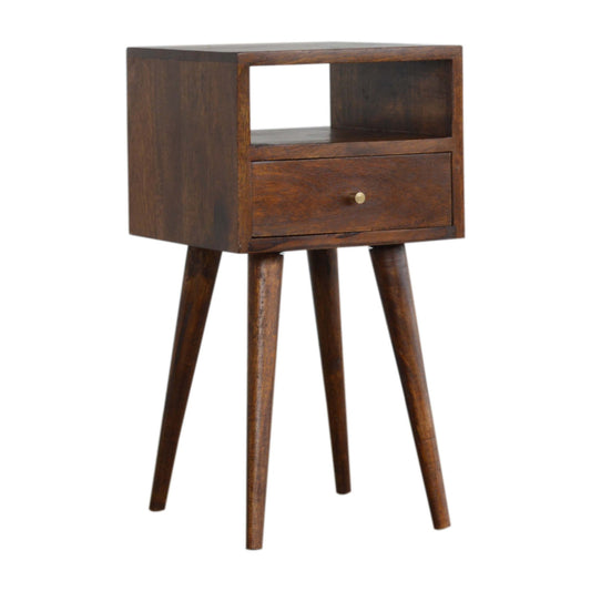 Mini Bedside Table in Chestnut Finish