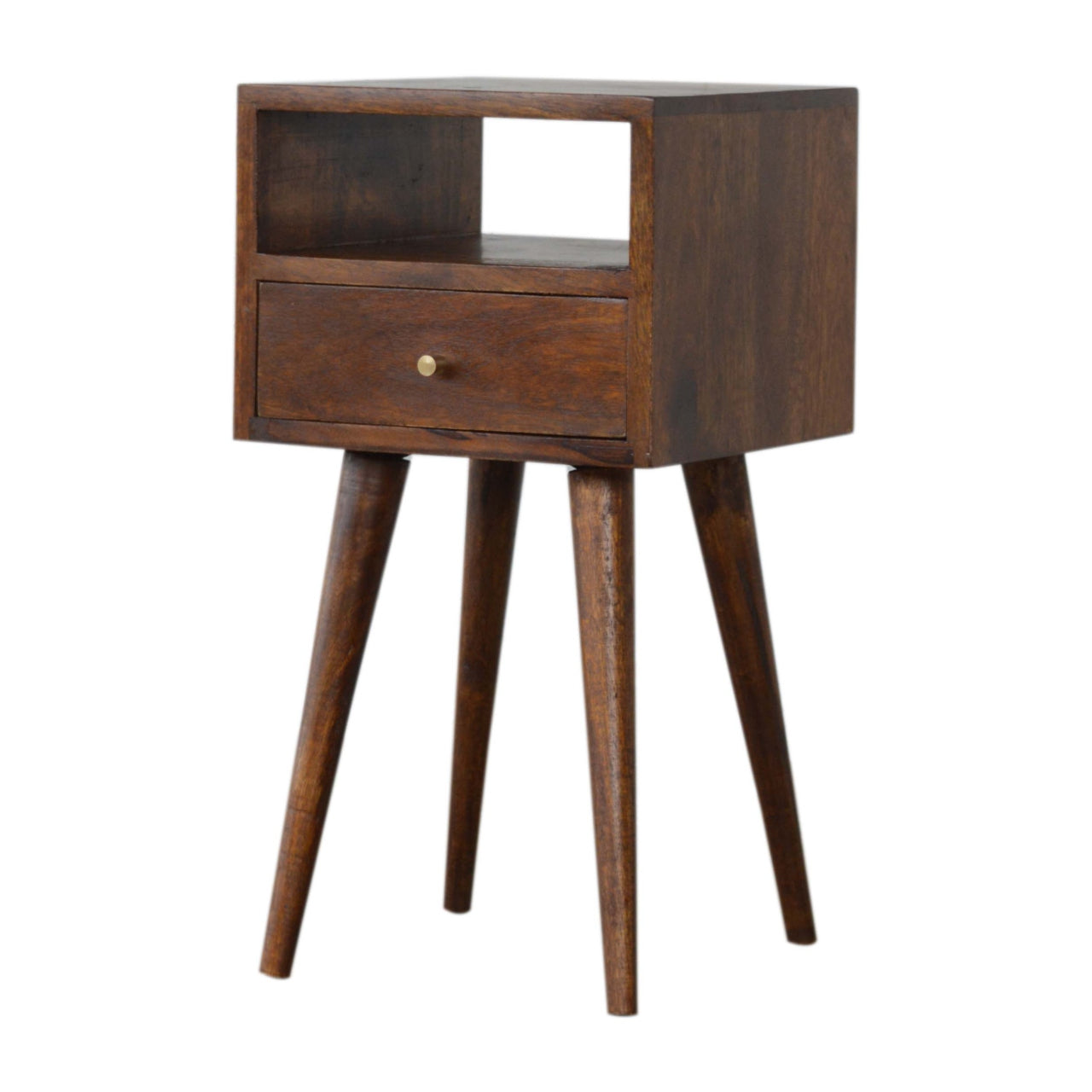 Mini Bedside Table in Chestnut Finish