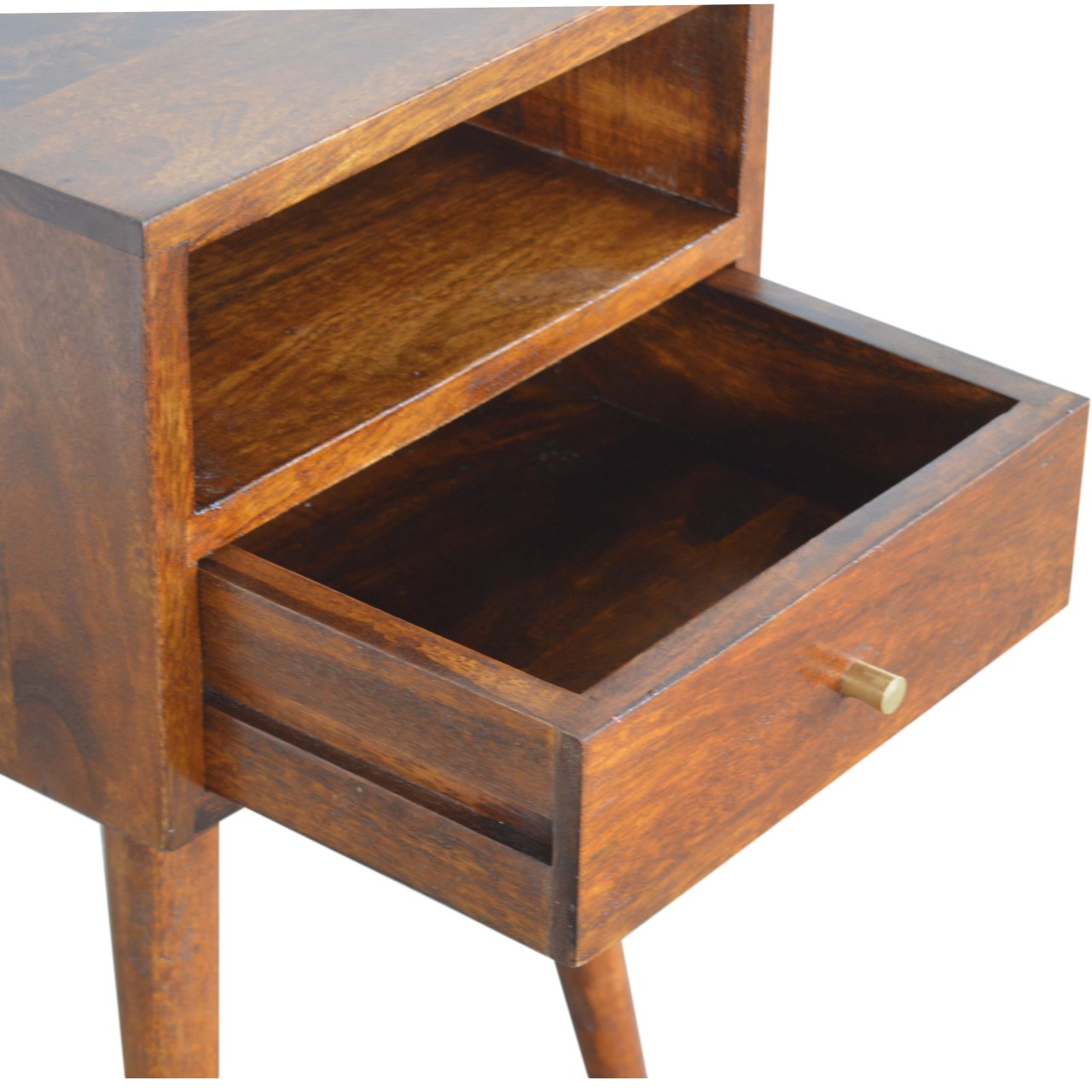 Mini Bedside Table in Chestnut Finish