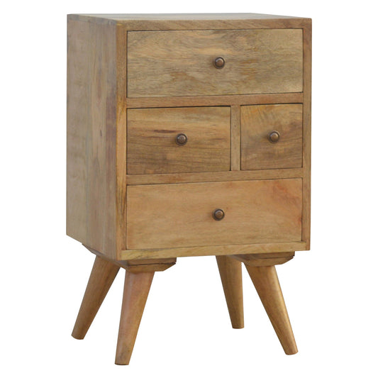Nordic Style 4 Drawer Bedside Table