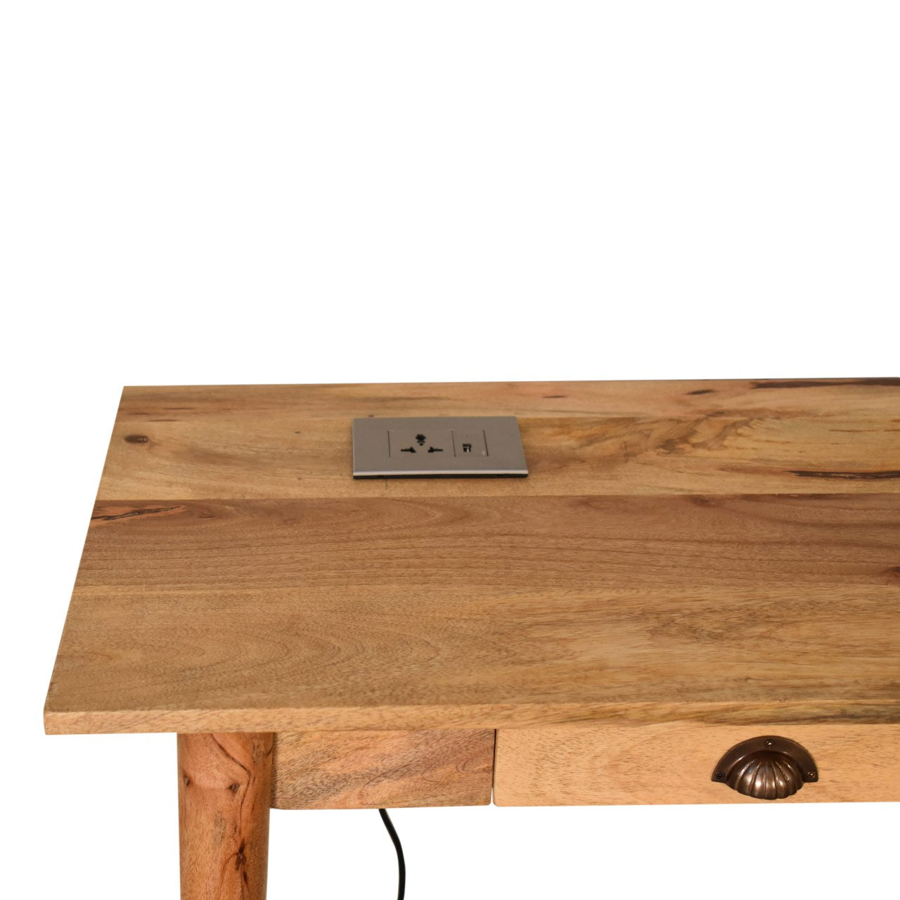 2 Drawer Writing Desk With Built-in Socket