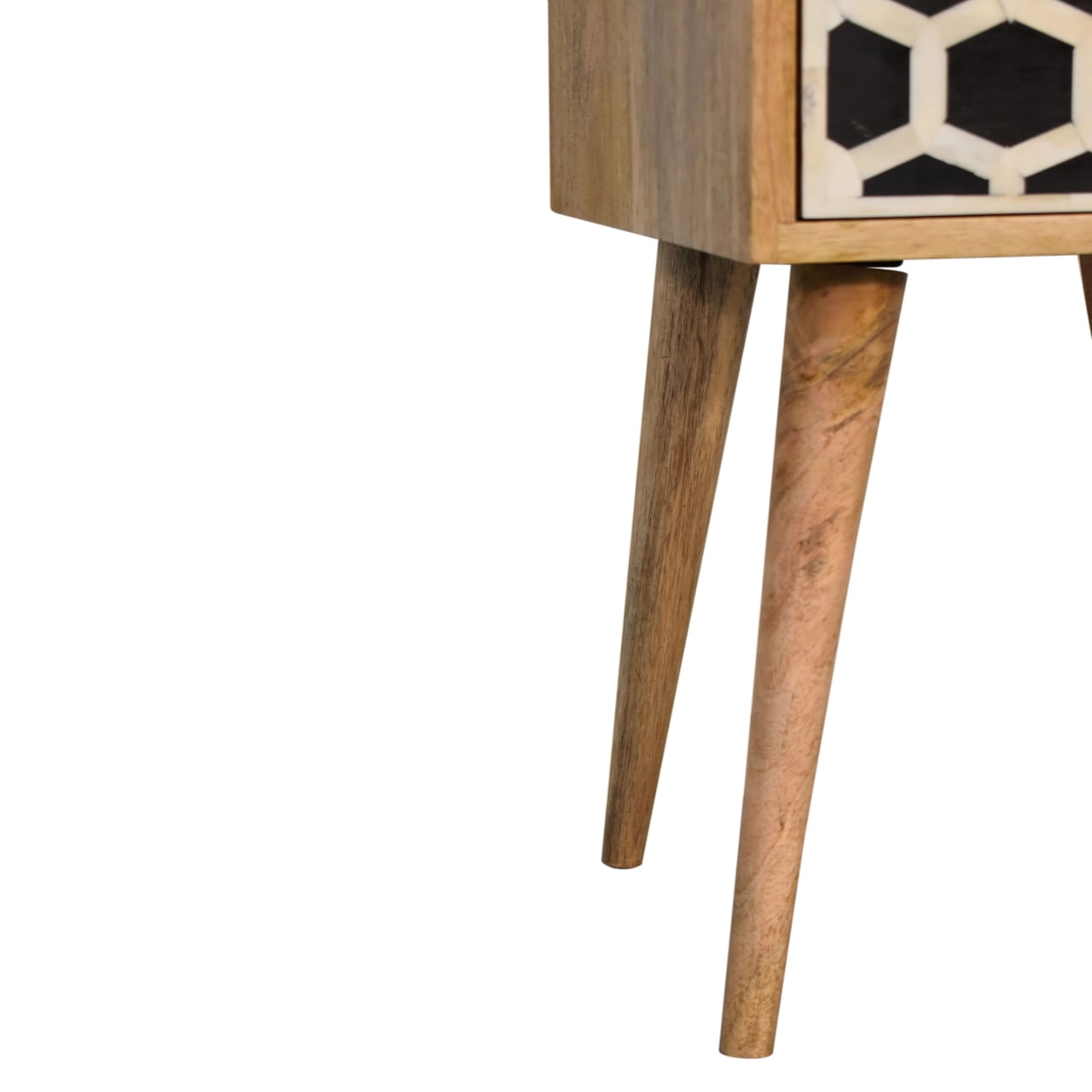 Bone Inlay 2 Drawer Mini Bedside Table