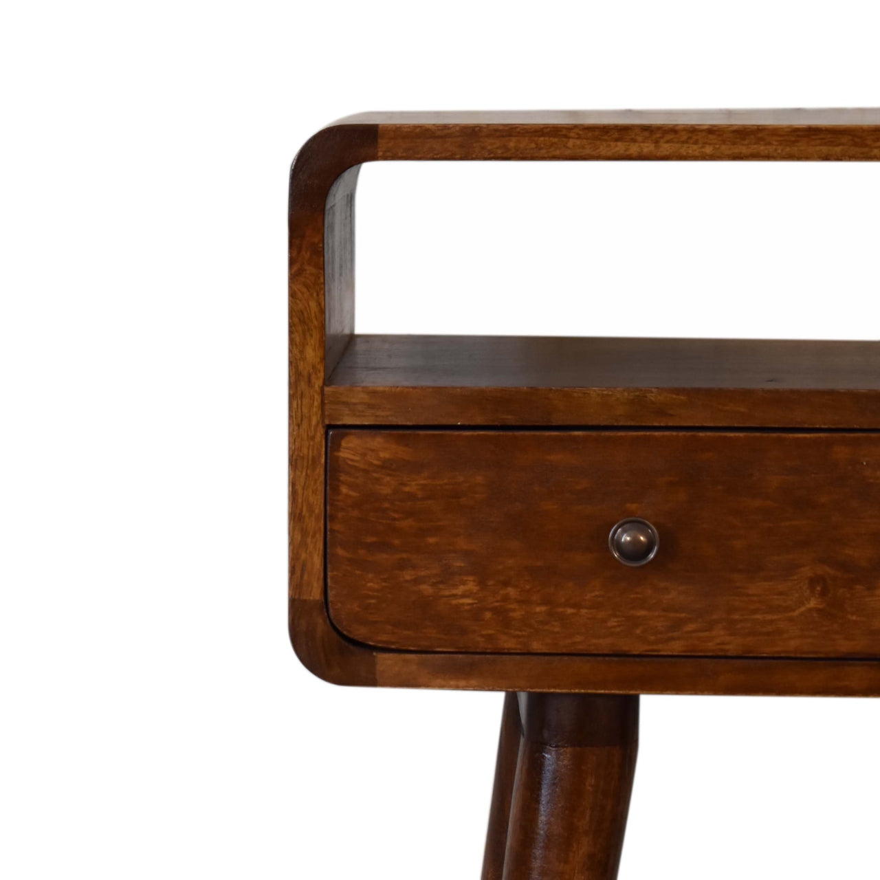 Mini Console Table in Chestnut Finish