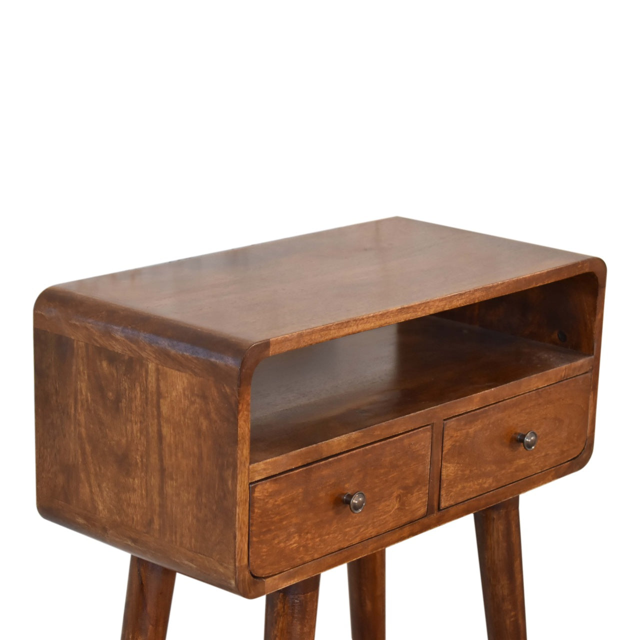Mini Console Table in Chestnut Finish