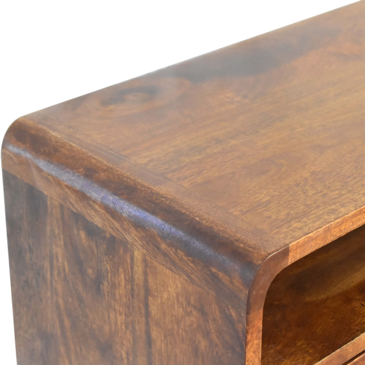 Mini Console Table in Chestnut Finish
