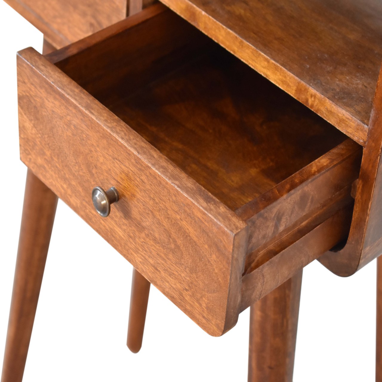 Mini Console Table in Chestnut Finish