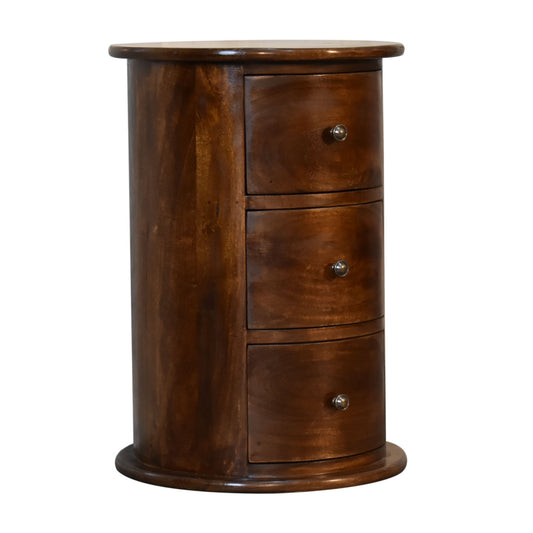 Chestnut Drum Chest Of Drawers