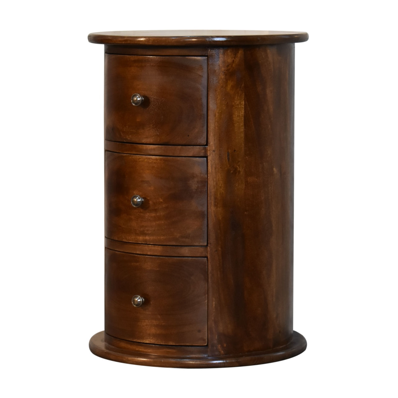 Chestnut Drum Chest Of Drawers