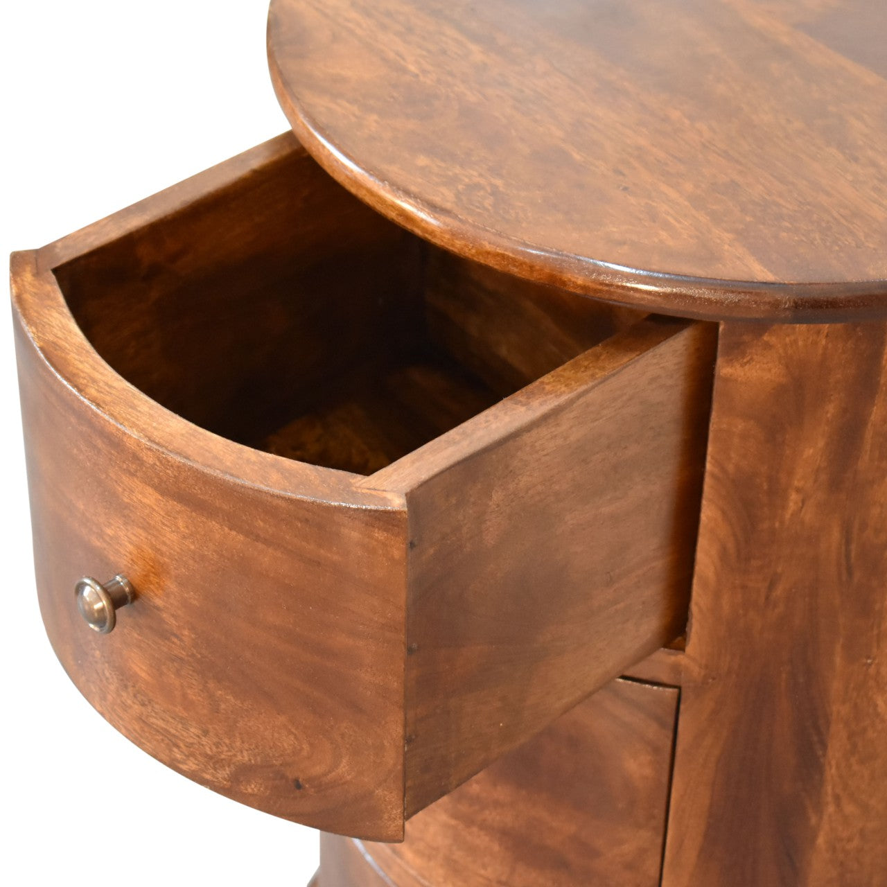 Chestnut Drum Chest Of Drawers