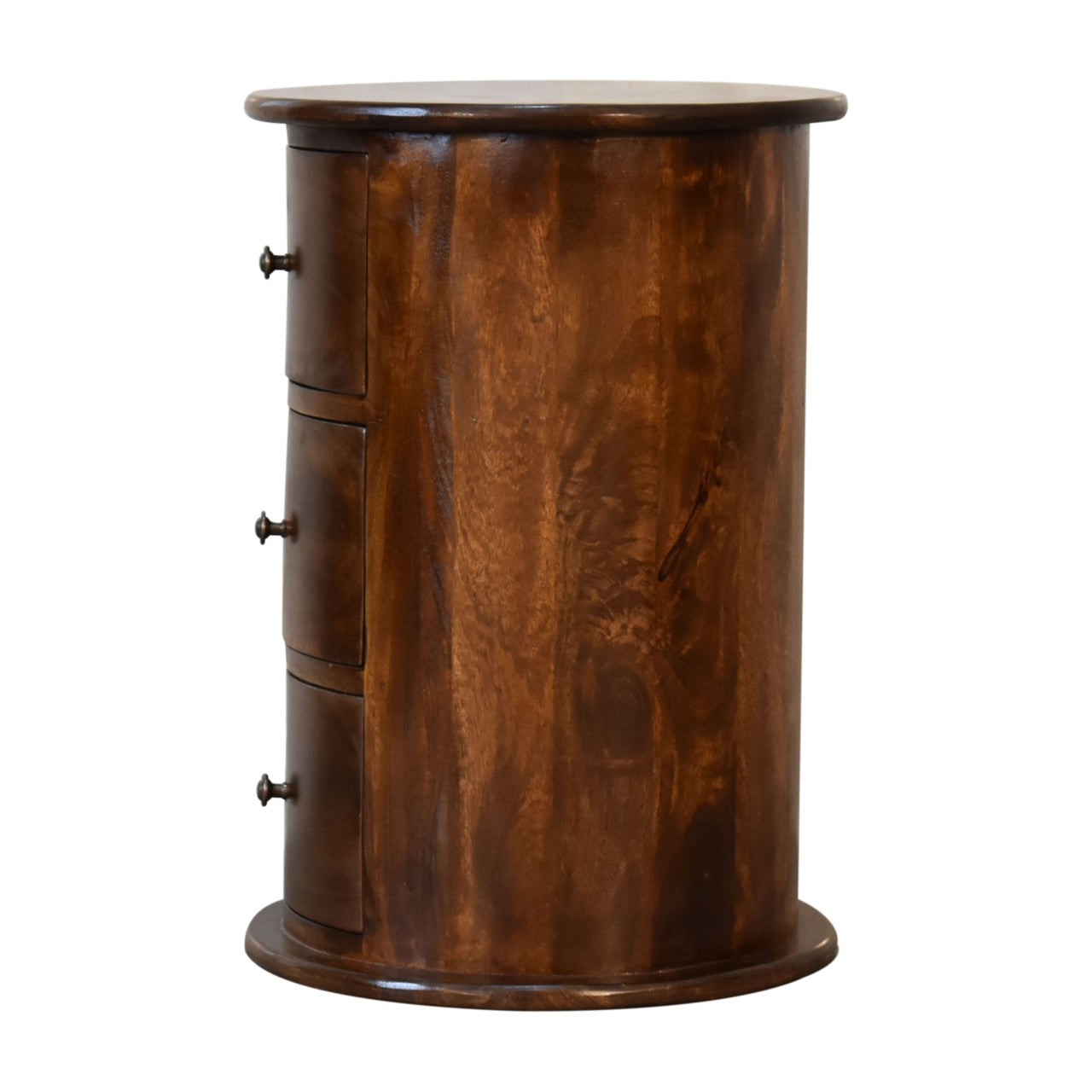 Chestnut Drum Chest Of Drawers