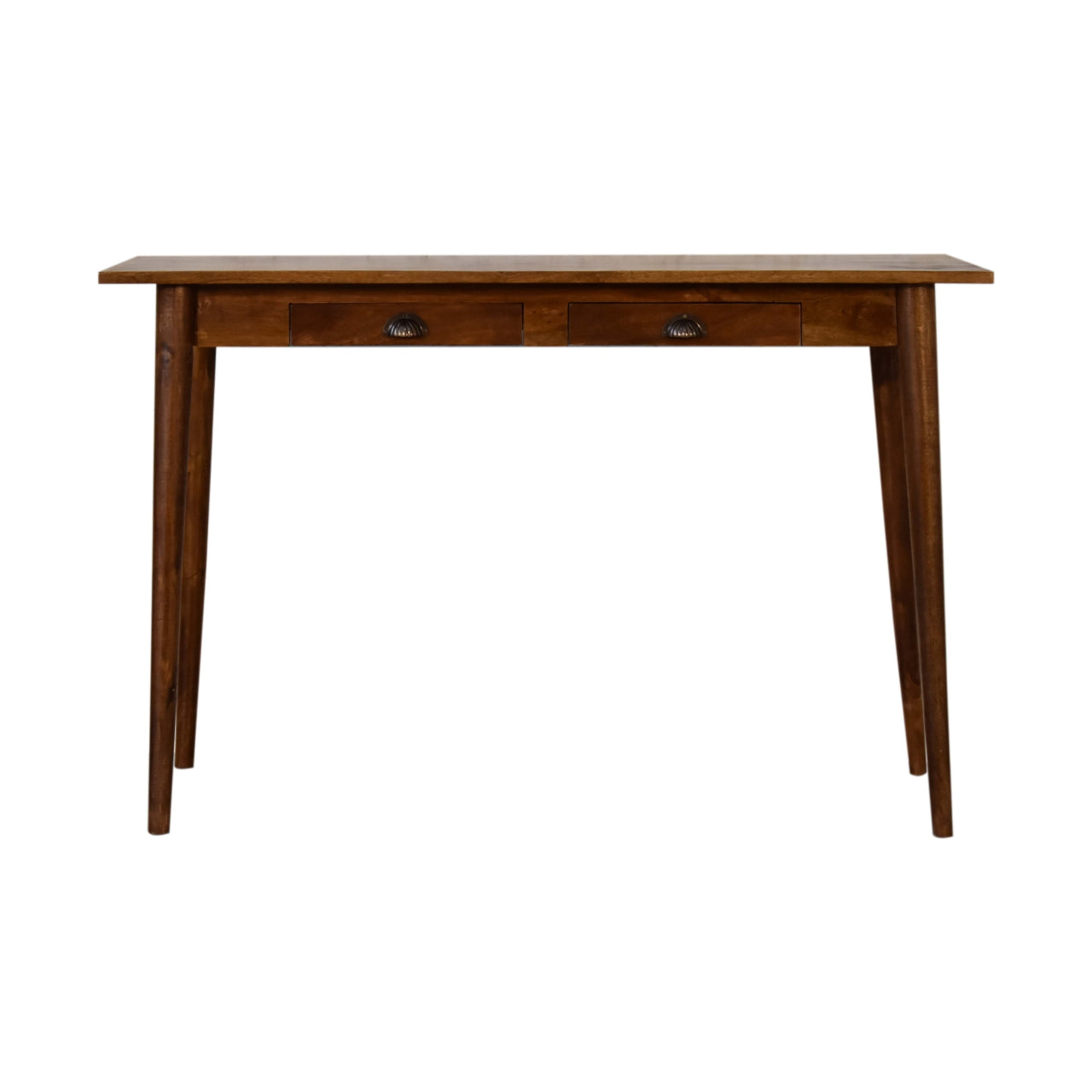 2 Drawer Writing Desk in Chestnut Finish
