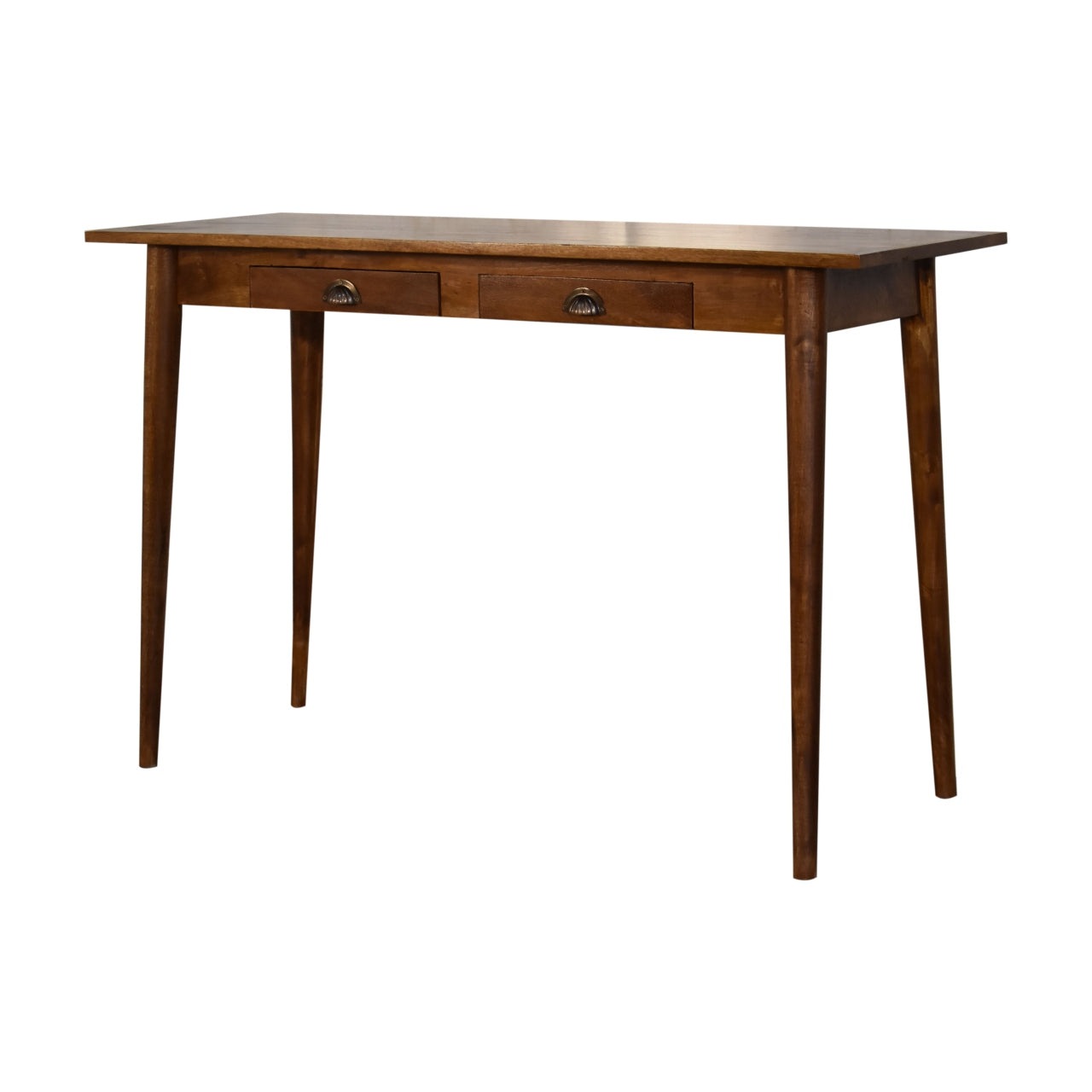 2 Drawer Writing Desk in Chestnut Finish