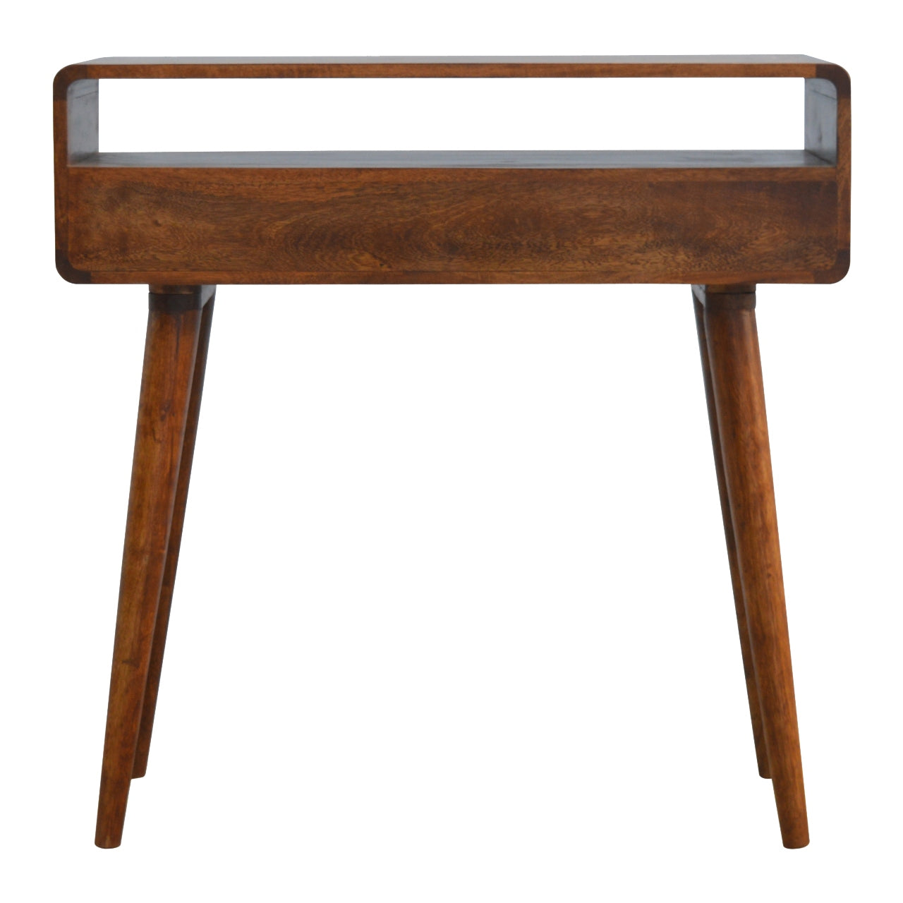 Rounded Chestnut Console Table