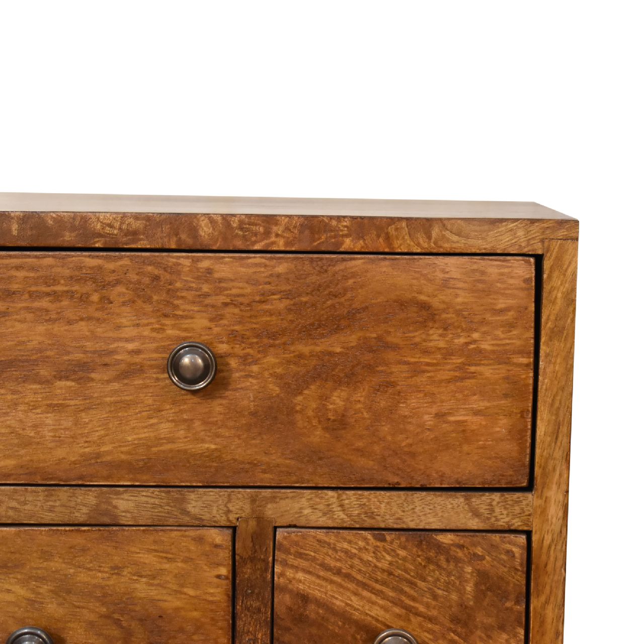 4 Drawer Bedside Table in Chestnut Finish