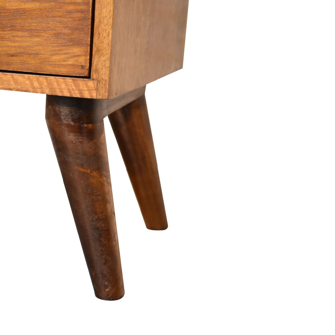 4 Drawer Bedside Table in Chestnut Finish
