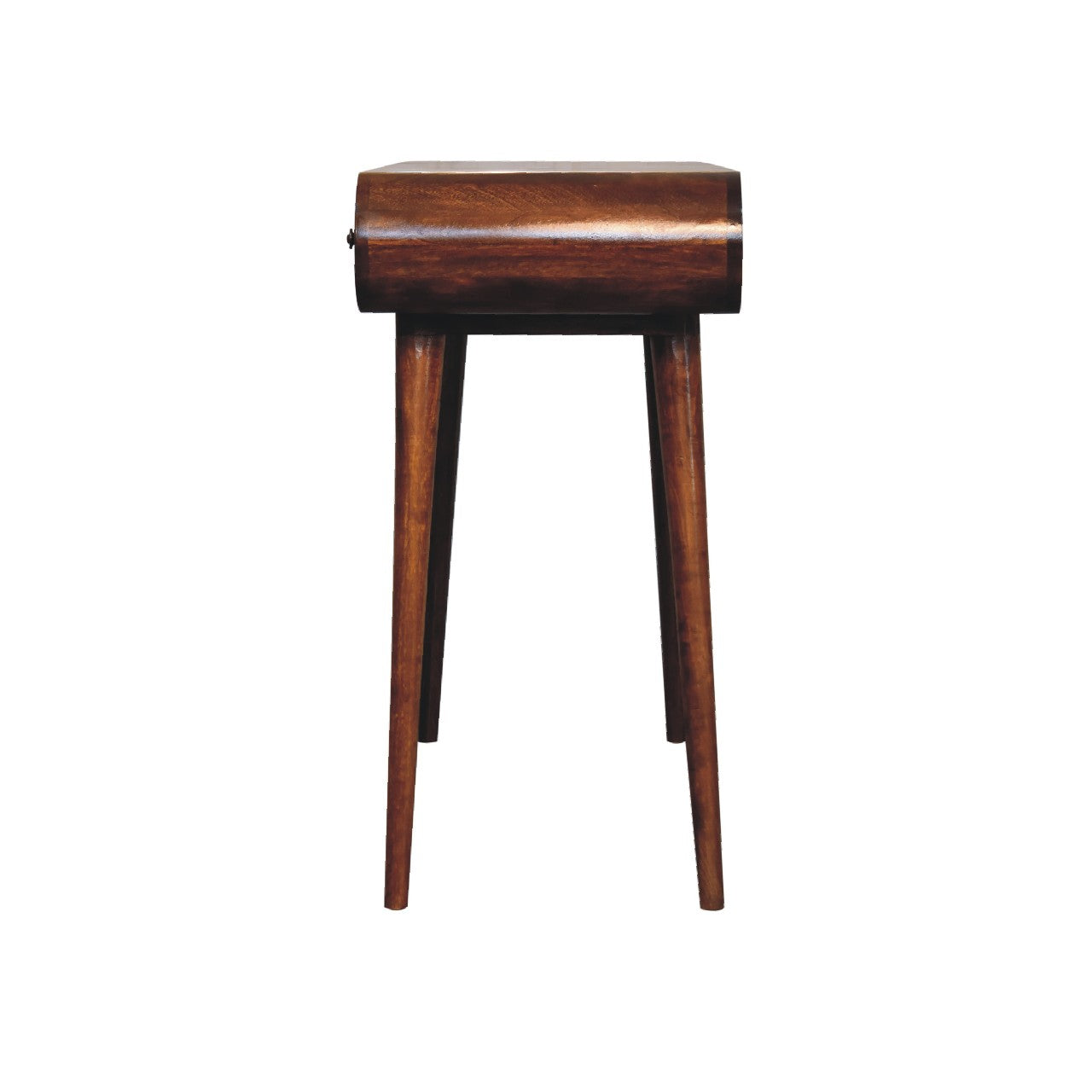Foldable Mirror Dressing Table in Chestnut Finish