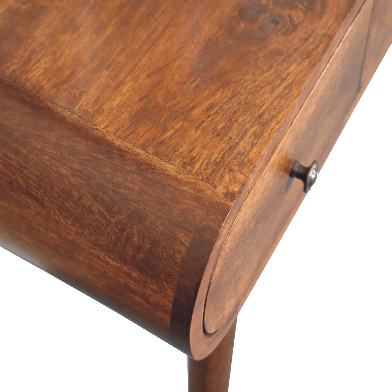 Foldable Mirror Dressing Table in Chestnut Finish