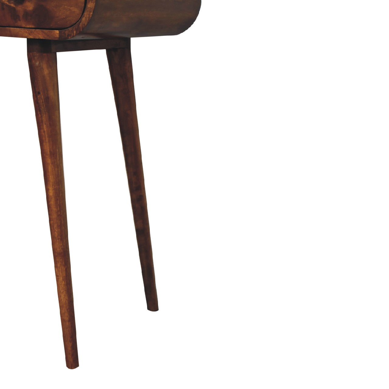 Foldable Mirror Dressing Table in Chestnut Finish