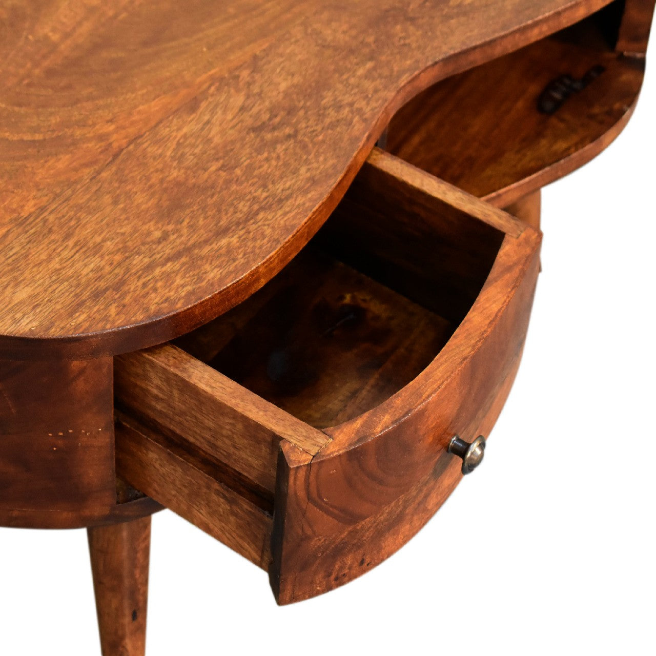 Wave Mini Coffee Table in Chestnut Finish