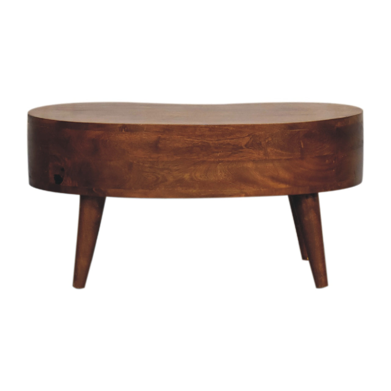 Wave Mini Coffee Table in Chestnut Finish