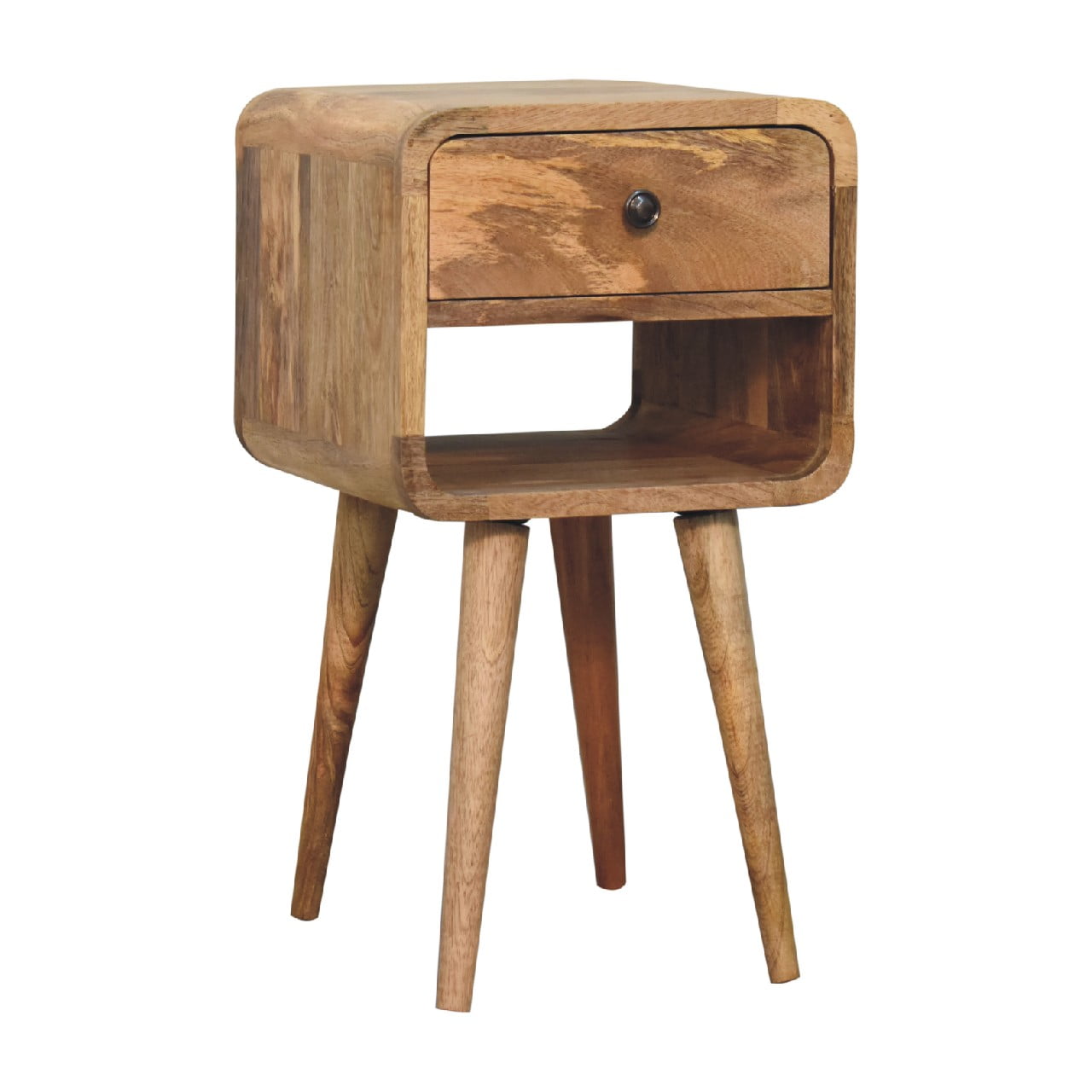 Lower Bedside Table in Oak-ish Finish