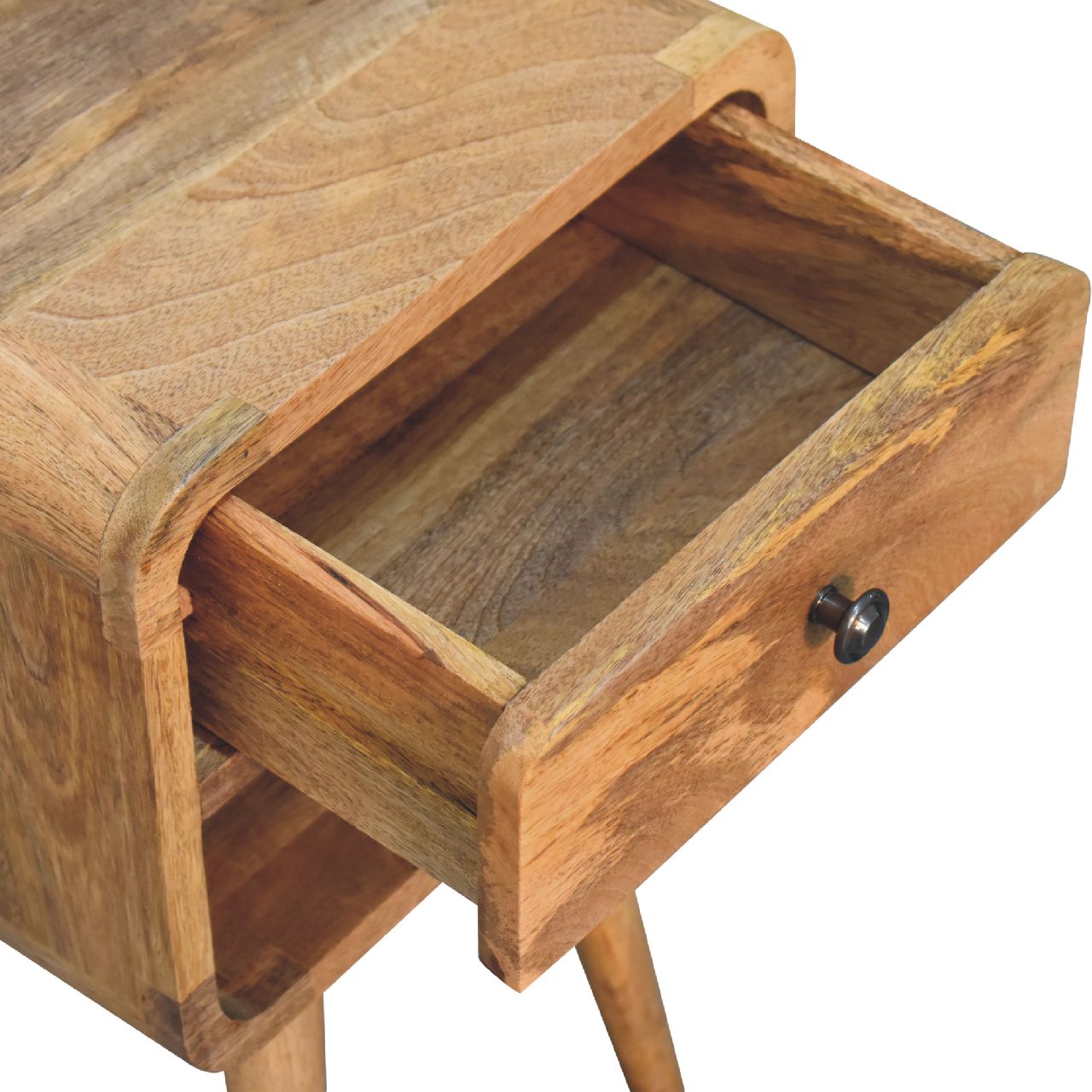 Lower Bedside Table in Oak-ish Finish