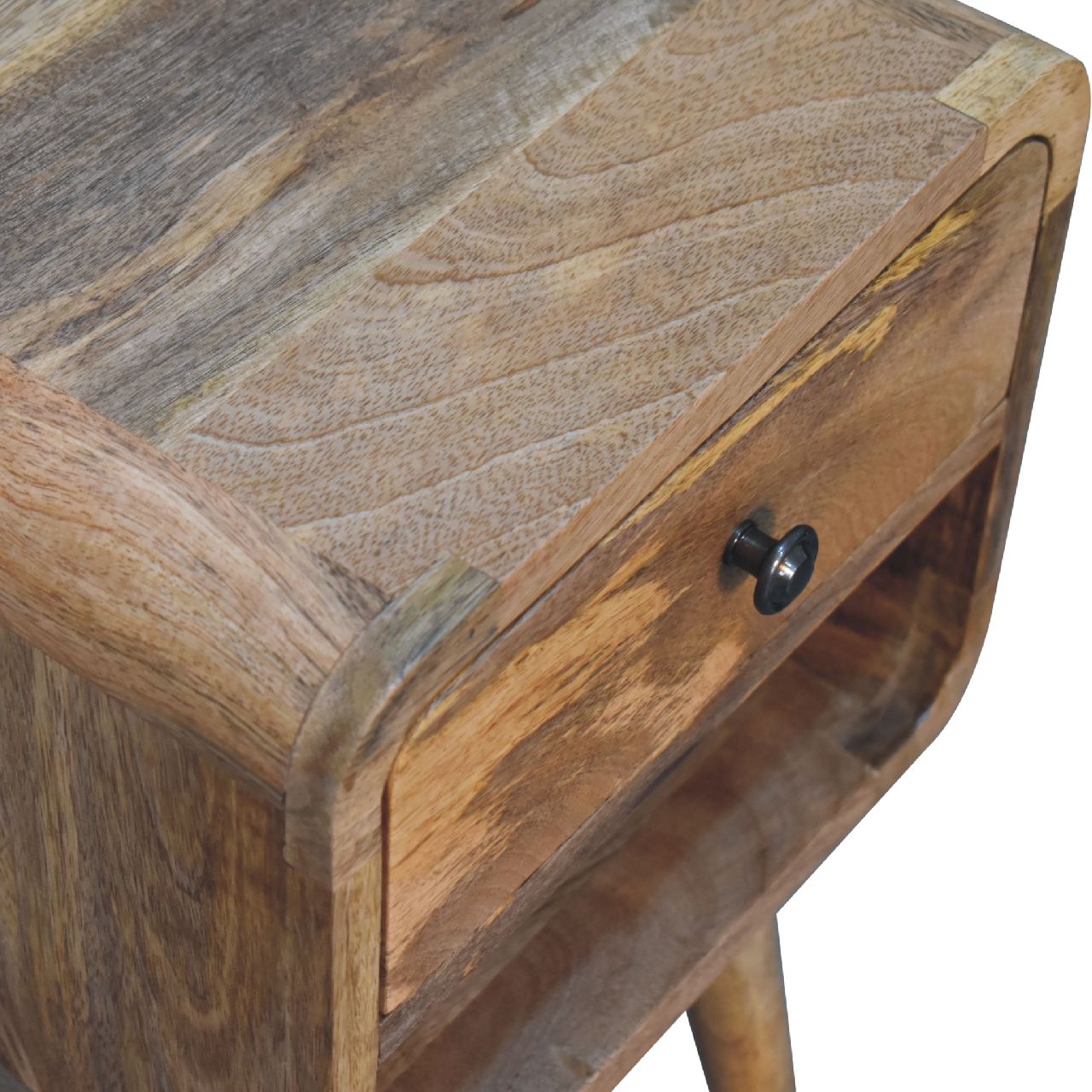 Lower Bedside Table in Oak-ish Finish