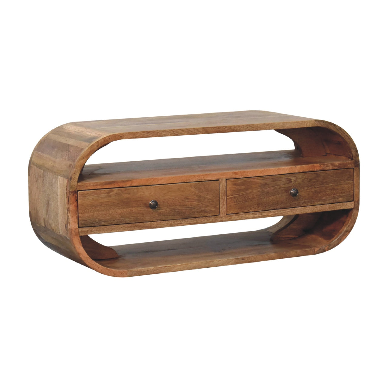 2 Drawer Rounded Media Unit