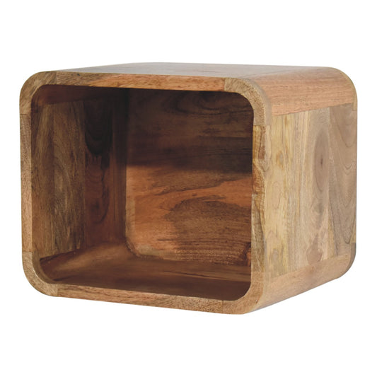 Floating Open Bedside Table in Oak-ish Finish