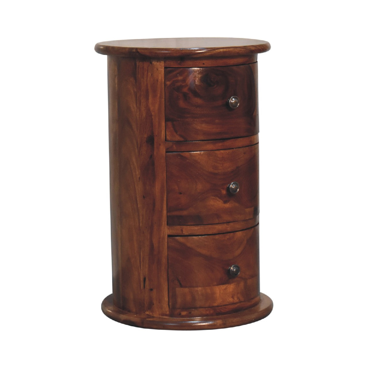 Sheesham Wood Drum Chest of Drawers