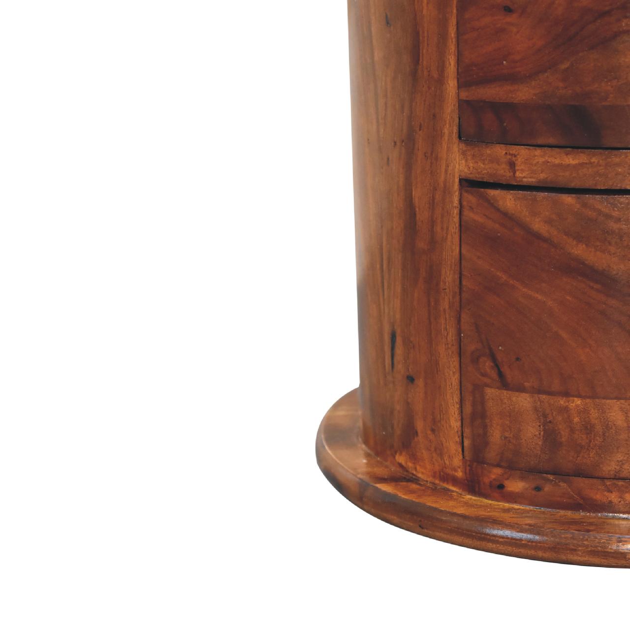 Sheesham Wood Drum Chest of Drawers