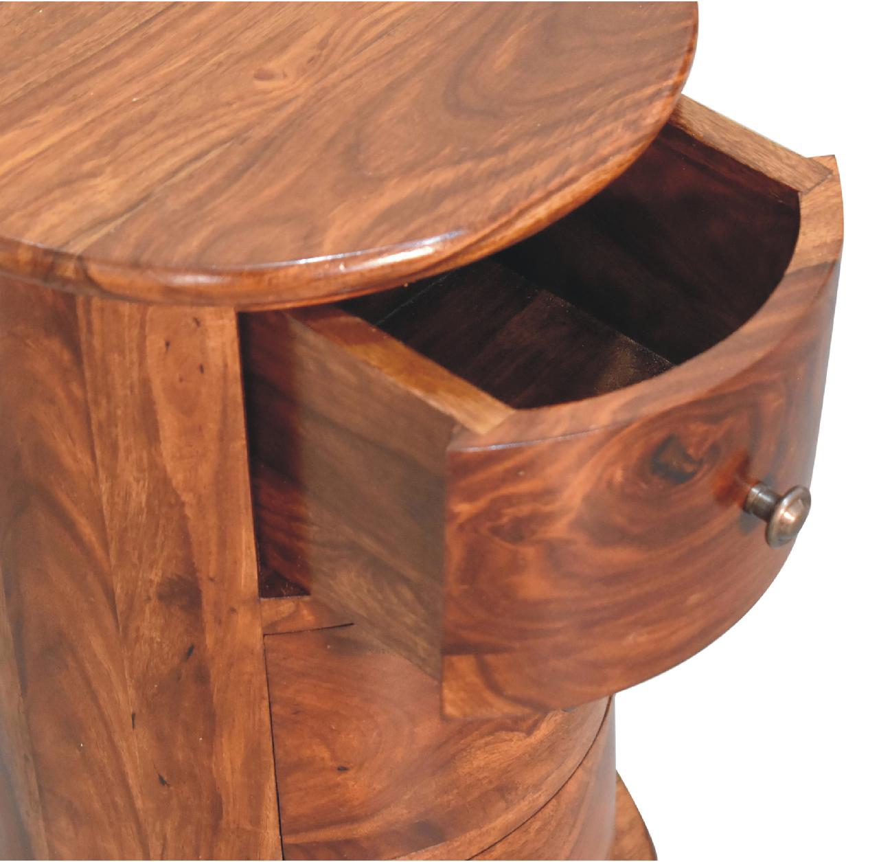 Sheesham Wood Drum Chest of Drawers