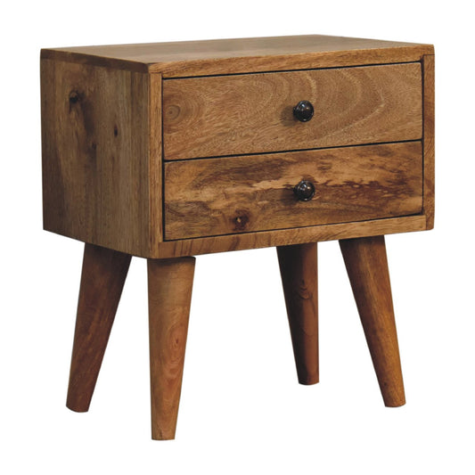 Halsen - Modern Bedside Table in Oak-ish Finish