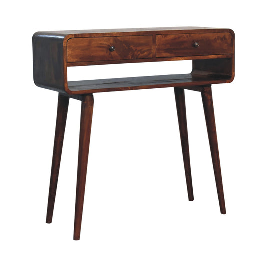 Sonata Console Table in Chestnut Finish