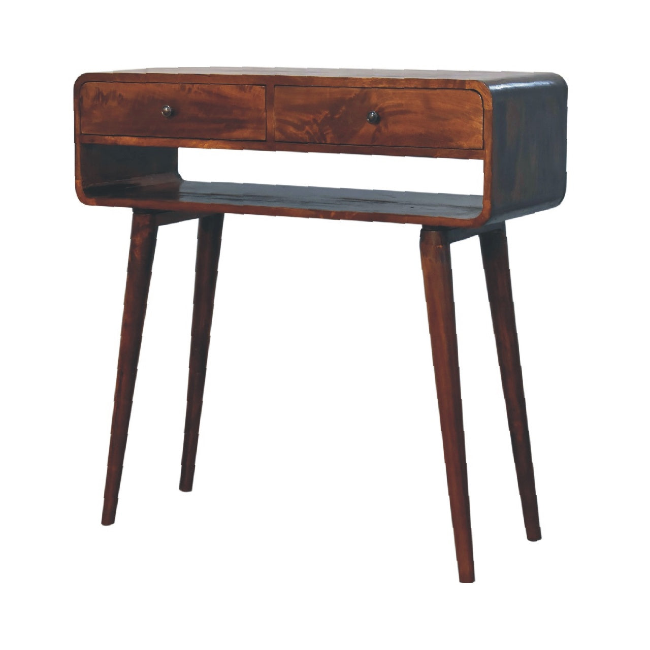 Sonata Console Table in Chestnut Finish